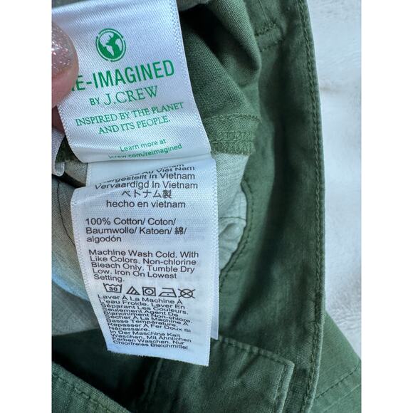 J Crew Womens Cargo Pants Ripstop Olive Green 28 High Rise Straight New - Picture 10 of 11